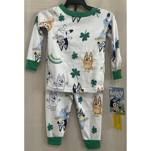 Bluey Unisex 18 Months Boy Girl St. Patrick's Day Pajamas PJs Cotton Long Sleeve